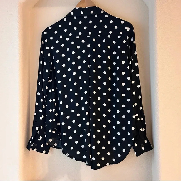 Velvet Heart Polka Dot Long Sleeve Button Down Shirt - Picture 3 of 5